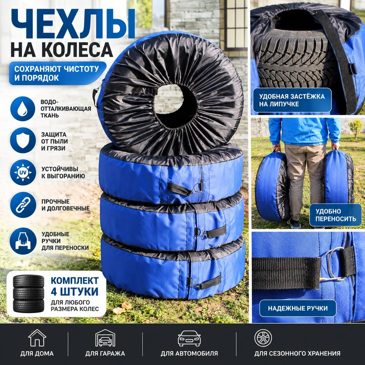 Чехлы для хранения колес, чехлы на шины